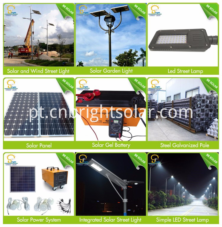 Luz de rua solar de 9M 80W 9M 80W Solar Street Light